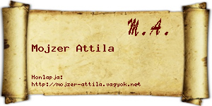 Mojzer Attila névjegykártya