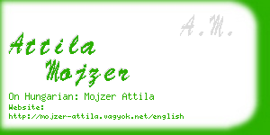 attila mojzer business card